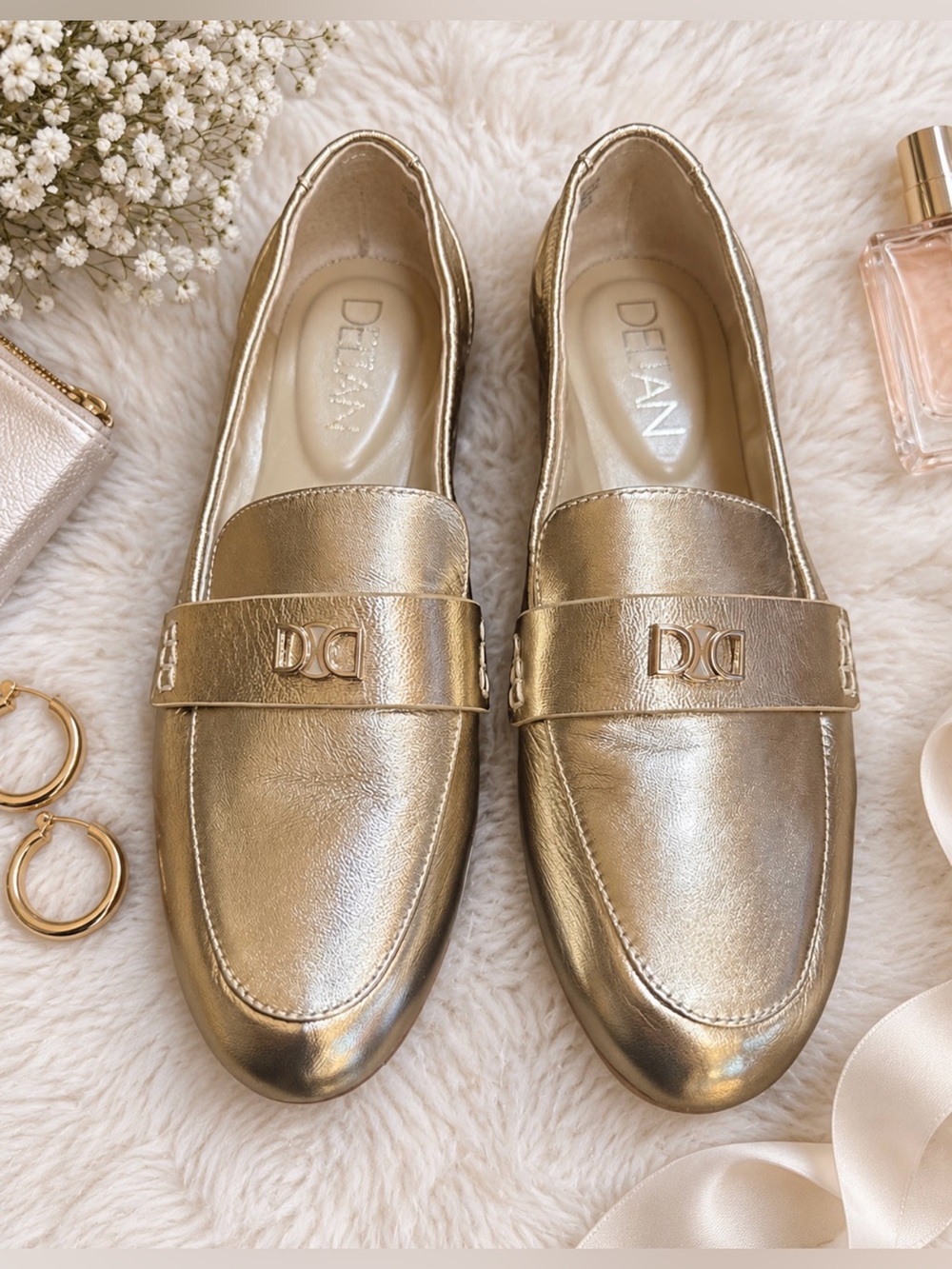 Deltan James Gold Loafers
